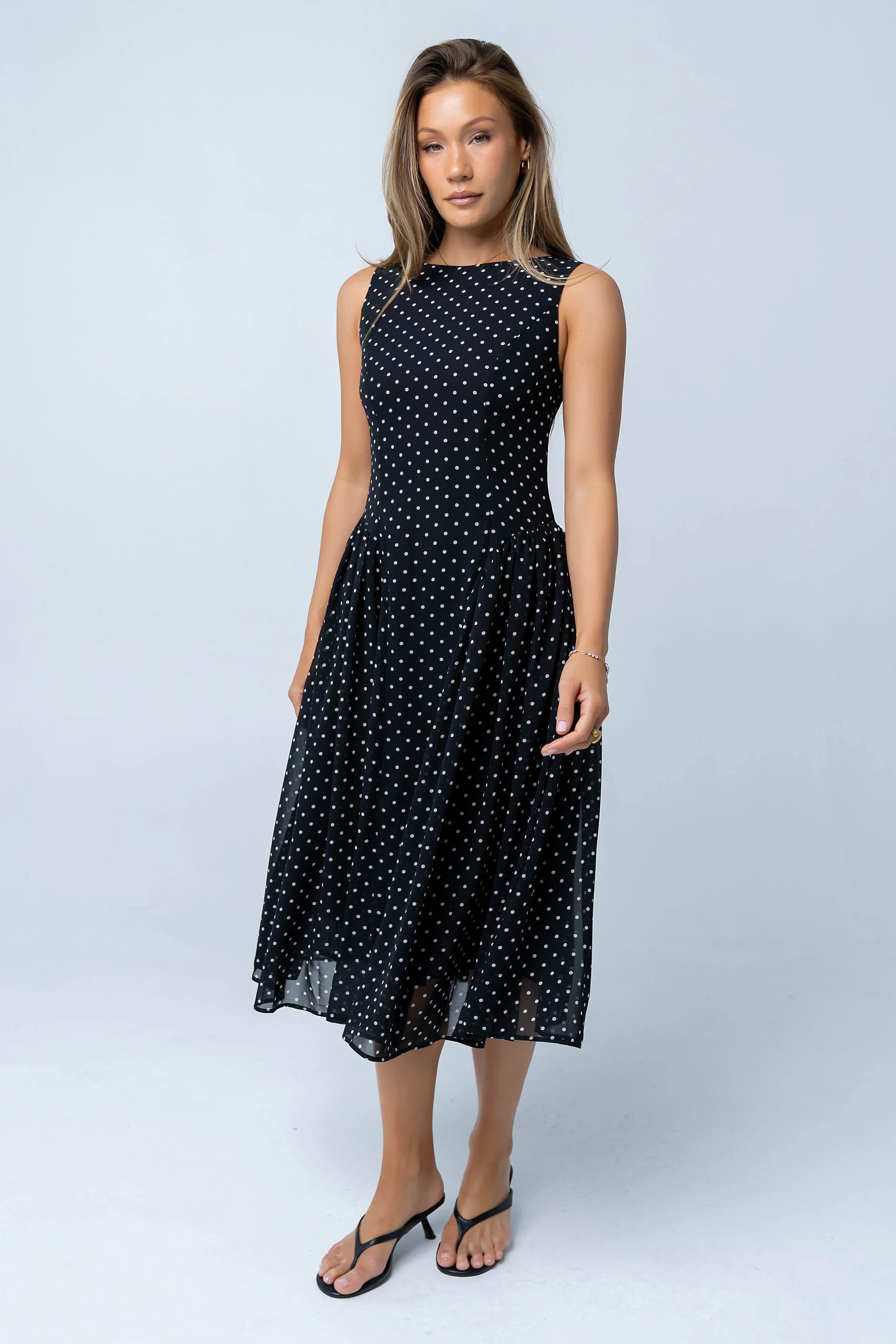 Liora Polka Dot Midi Dress