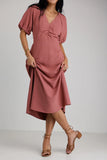 Maeve Midi Dress in Mauve FINAL SALE