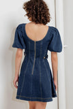 PUFF PLAY DENIM MINI DRESS FINAL SALE