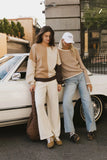 Abara Colorblock Sweater in Oatmeal FINAL SALE