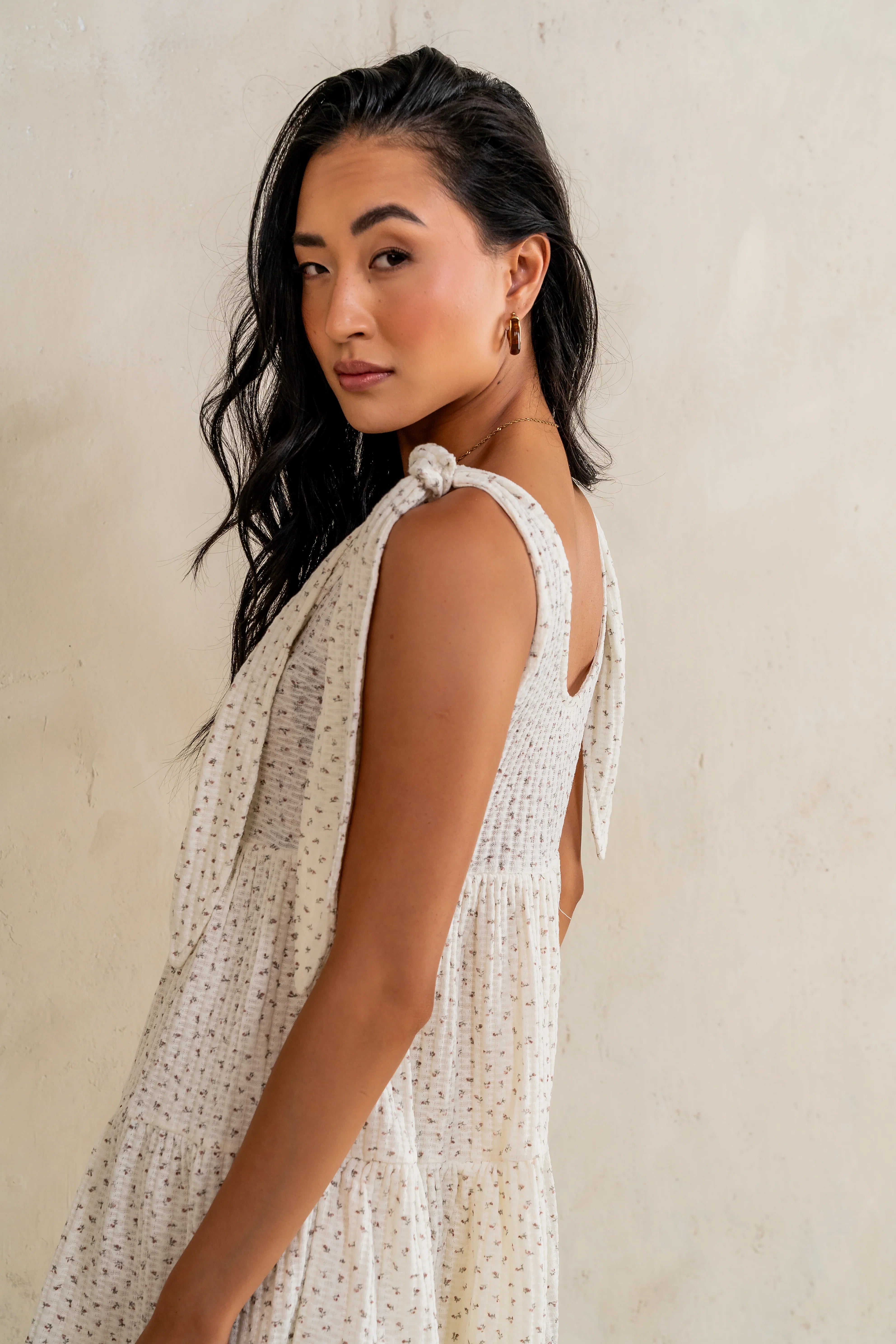 Mary Floral Knit Romper in Ivory FINAL SALE
