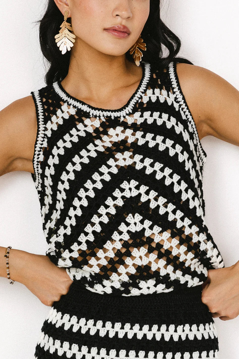 Nori Crocheted Sweater Vest FINAL SALE