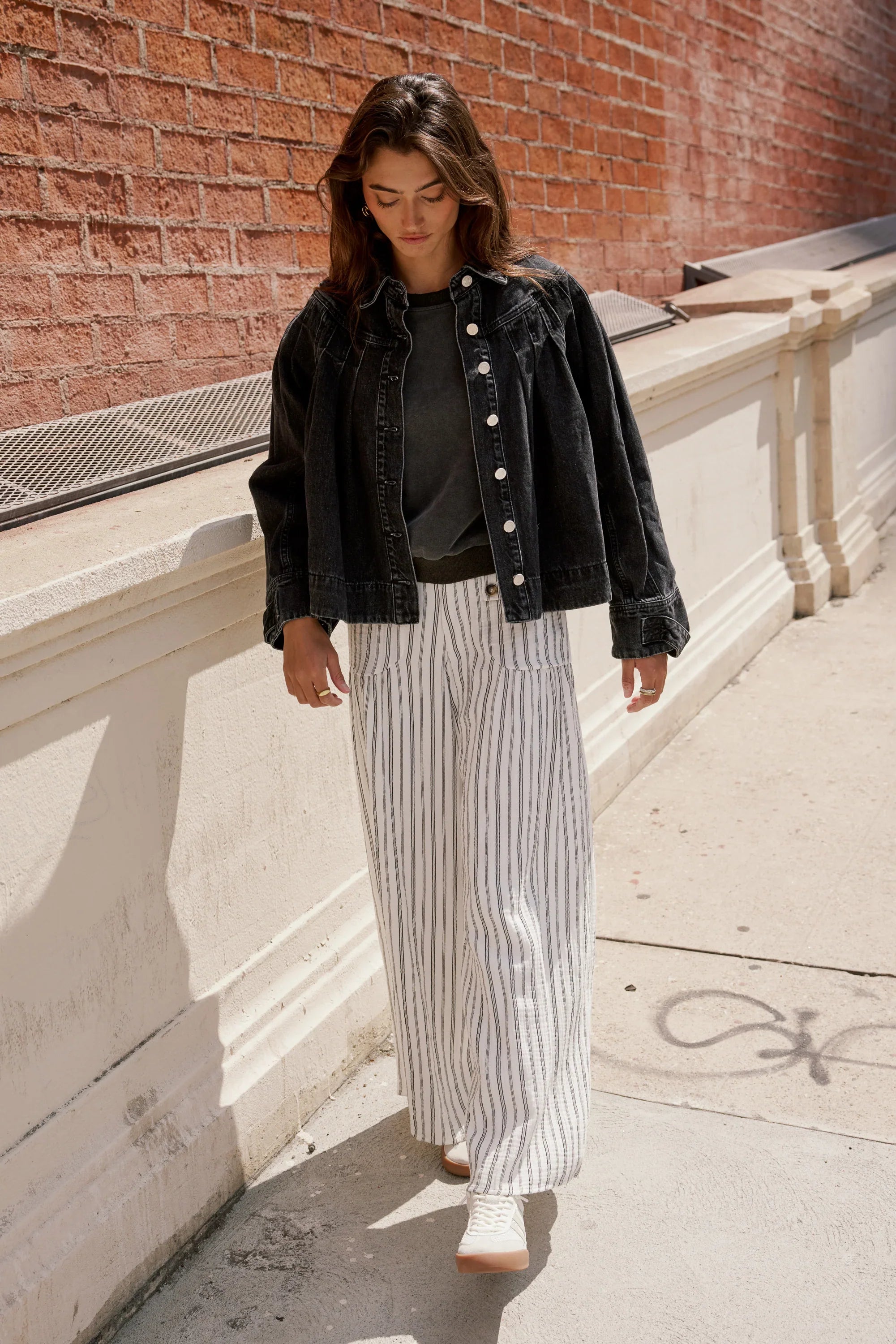 Mayson Wide Leg Pants in White FINAL SALE