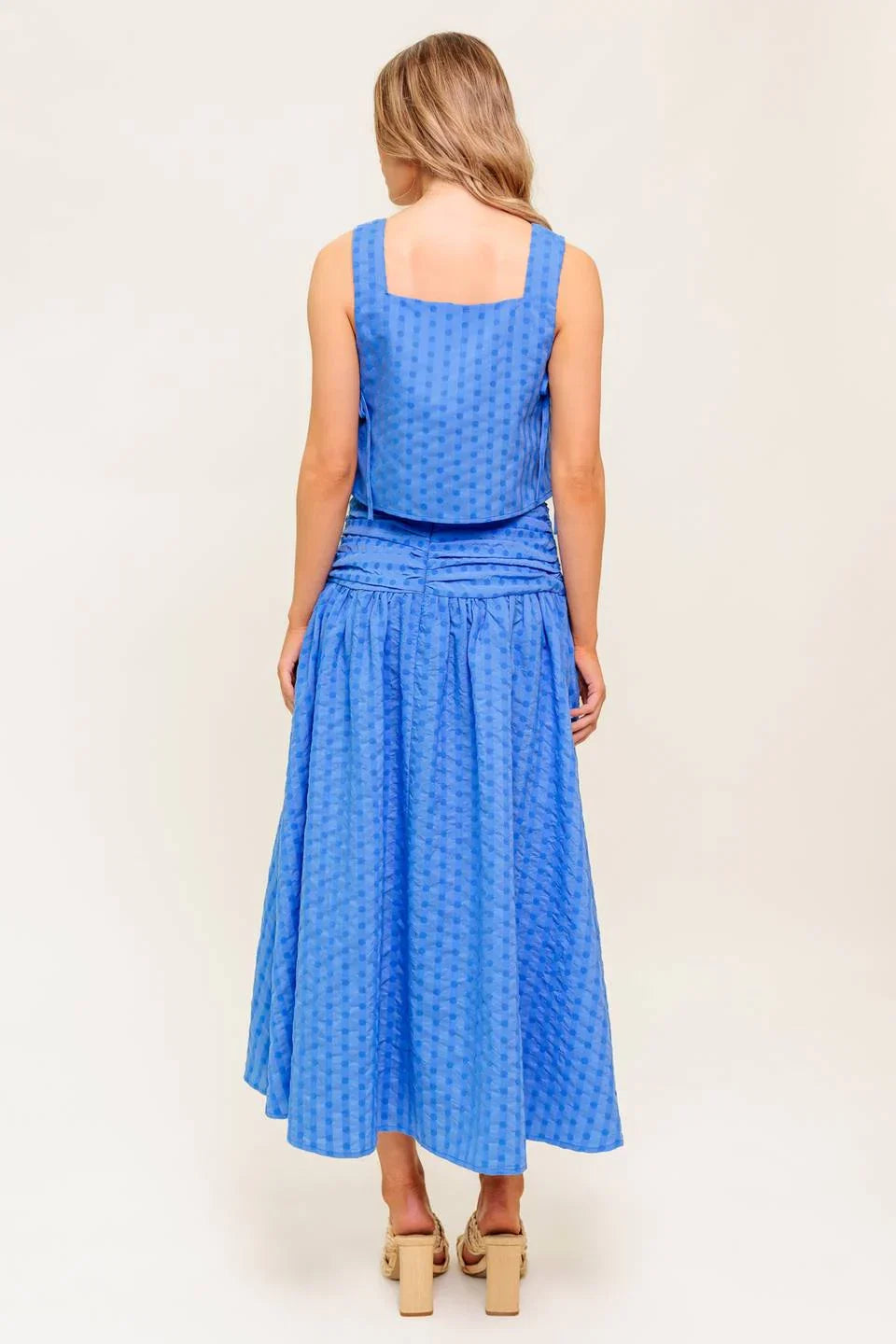 URBAN AFFAIR TOP SKIRT SET BLUE