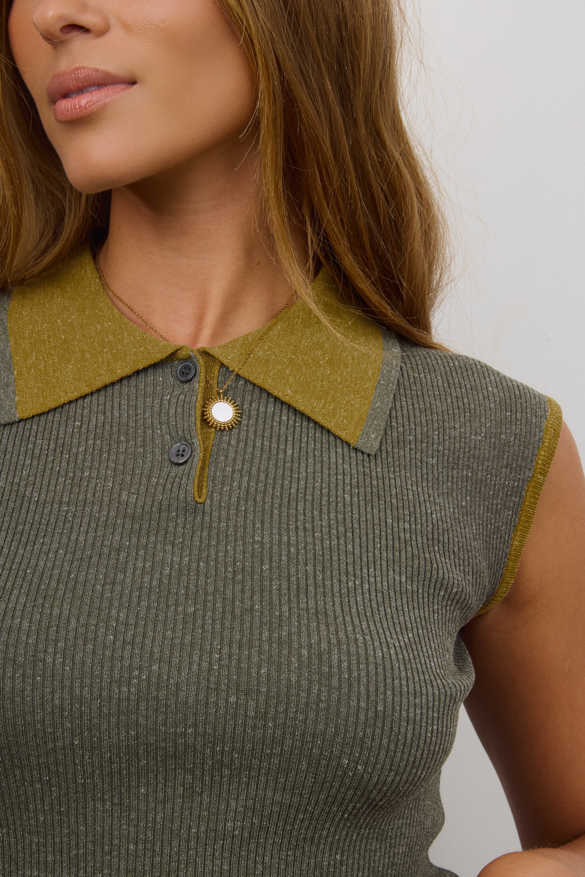 Becca Ribbed Top in Olive FINAL SALE