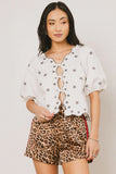 Kara Embroidered Blouse in Off White FINAL SALE