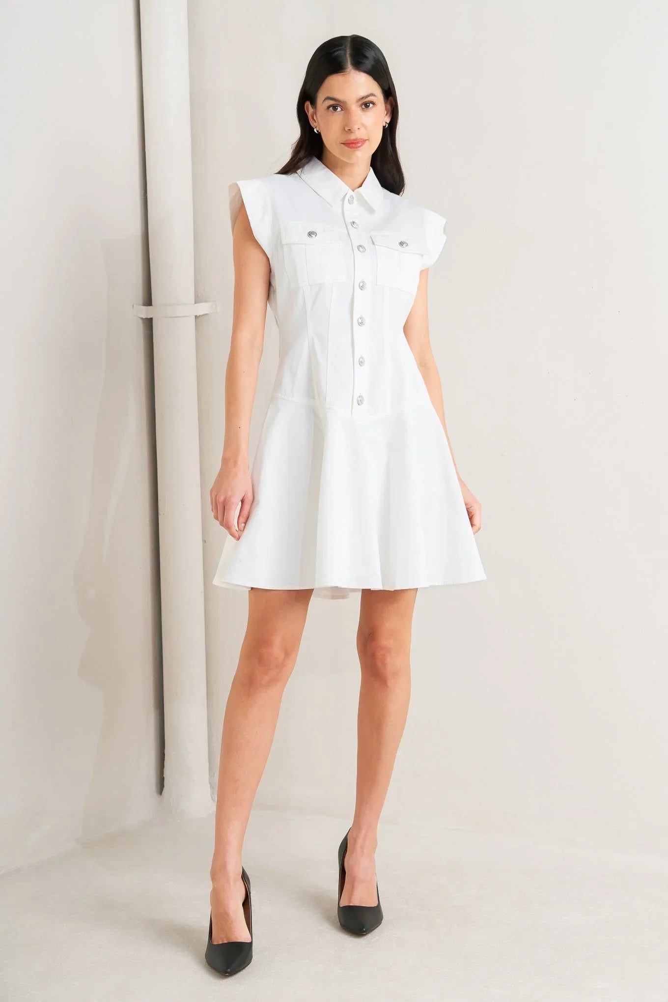 CONFIDENTLY YOURS WHITE MINI DRESS