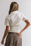 Brandy Ruched Button Up in Cream FINAL SALE