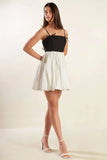 SLAY ALL DAY BLACK WHITE MINI DRESS