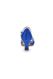 Crystal Open Toe Buckle Strap Chunky Heels