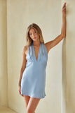 Ember Halter Neck Satin Mini Dress