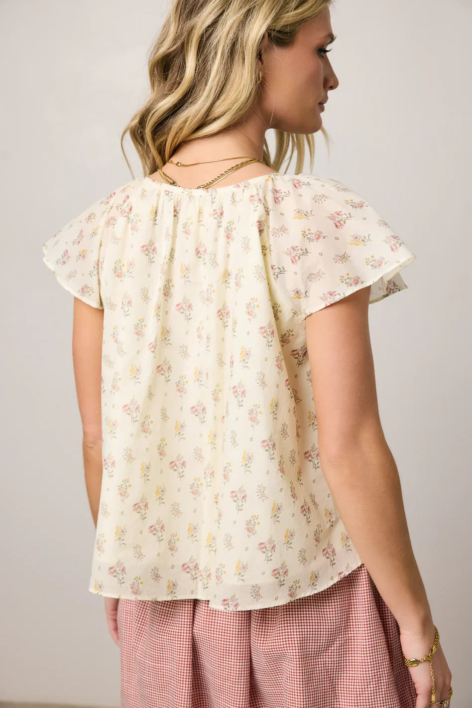 Terry Floral Blouse FINAL SALE