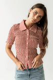 Connie Gingham Blouse in Red FINAL SALE