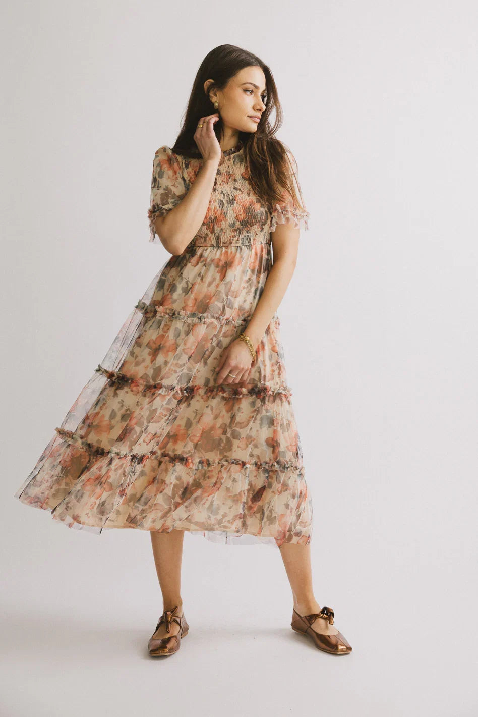 Janette Floral Midi Dress FINAL SALE