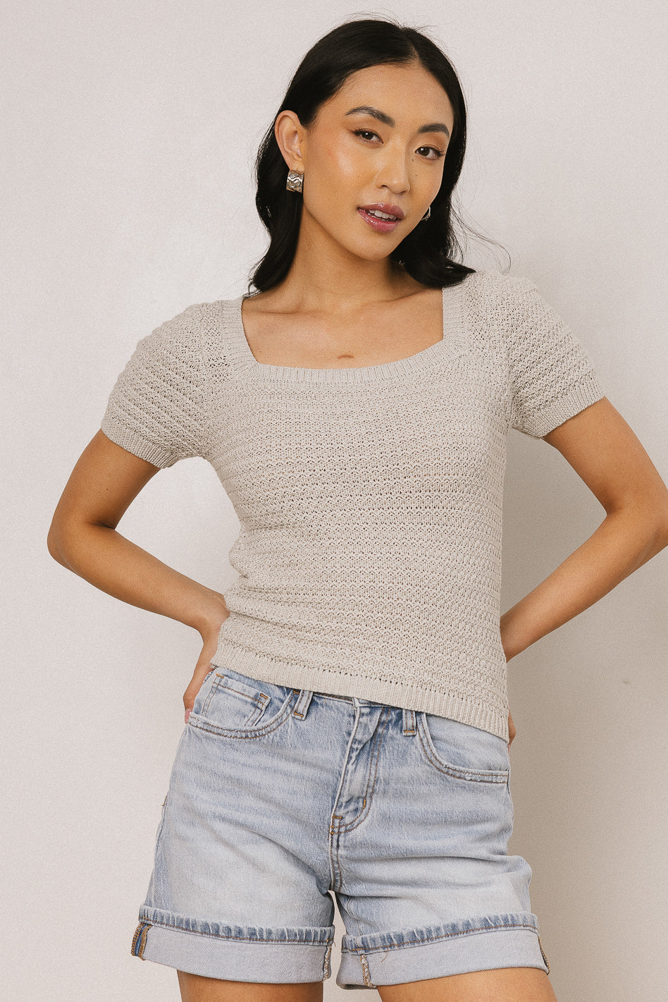 Lewis Knit Sweater in Grey FINAL SALE