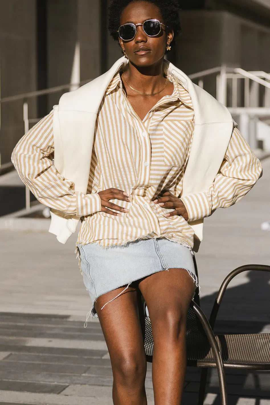 Brenn Button Up in Brown FINAL SALE