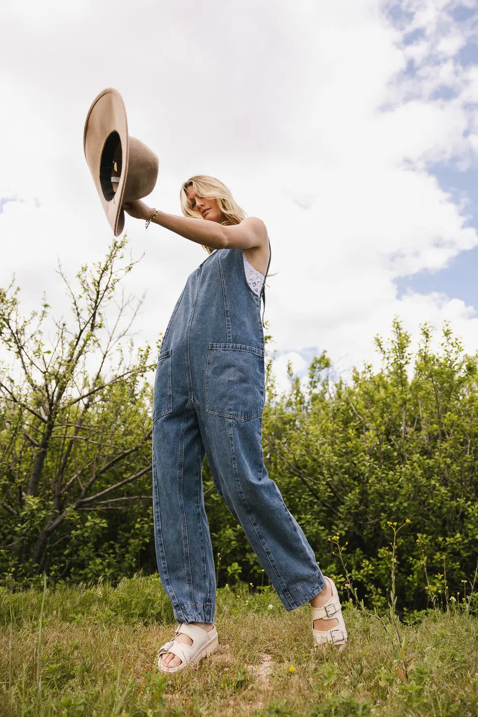 Madeline Jumpsuit in Medium Wash FINAL SALE