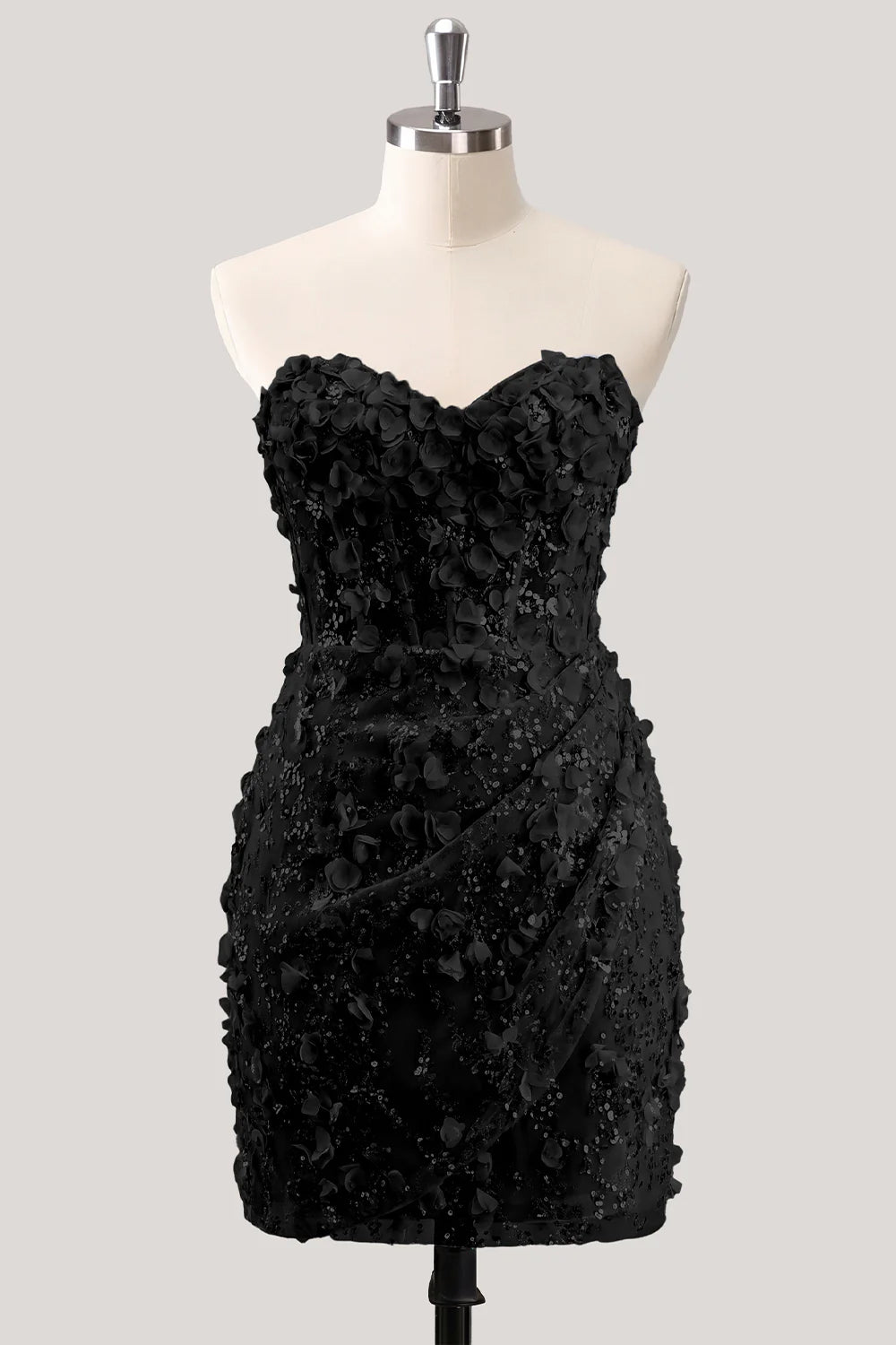 Bodycon Corset Strapless Sequin Light Blue Homecoming Dress