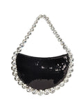 Womens Sparkling Rhinestone Shoulder Bag with PU Material
