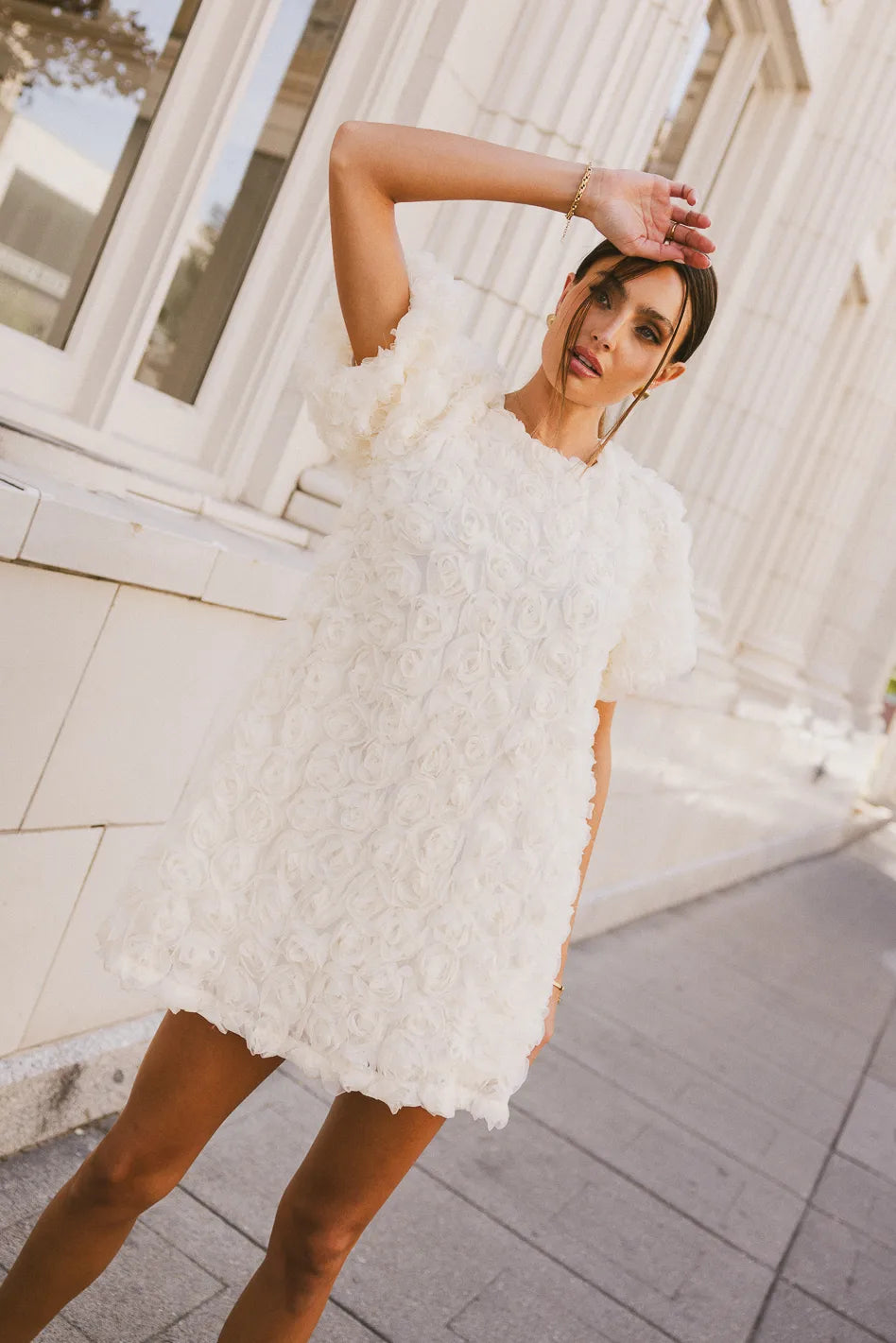 Andria Rosette Mini Dress FINAL SALE