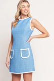 BLUE SKIES AND DAYDREAMS BLUE MINI DRESS
