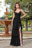 Miriam Tiered Maxi Dress Black