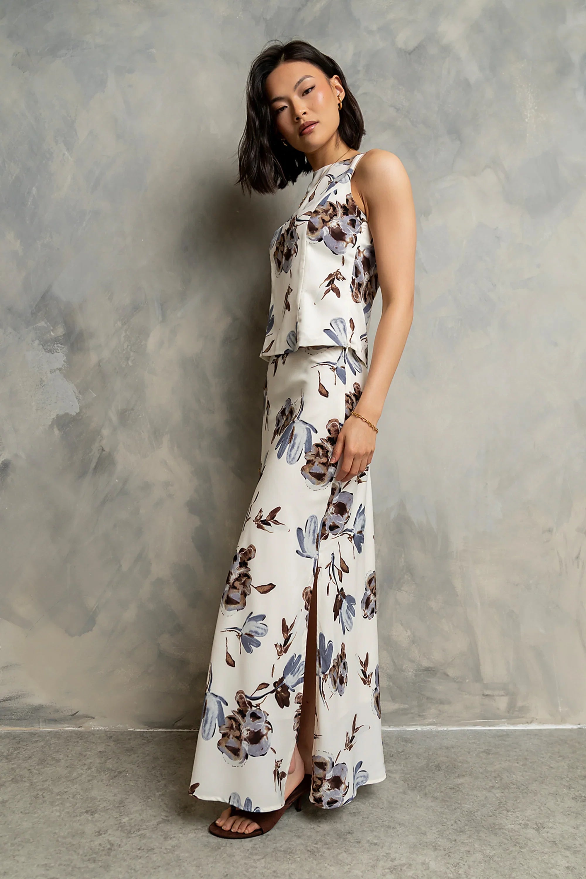Eden Floral Top in Cream