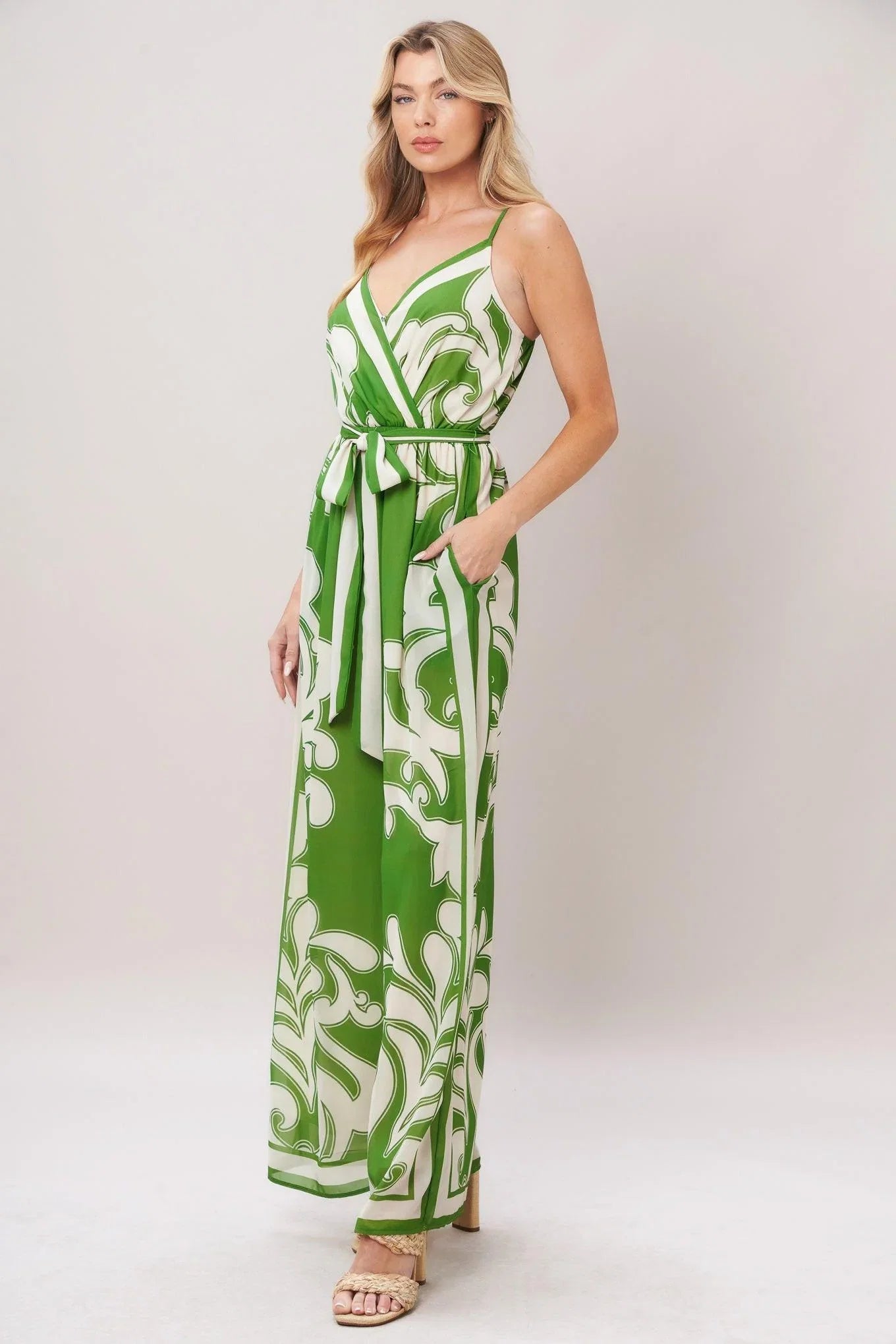PALAZZO MUSE GREEN JUMPSUIT
