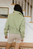 Alyssa Half Zip in Sage FINAL SALE