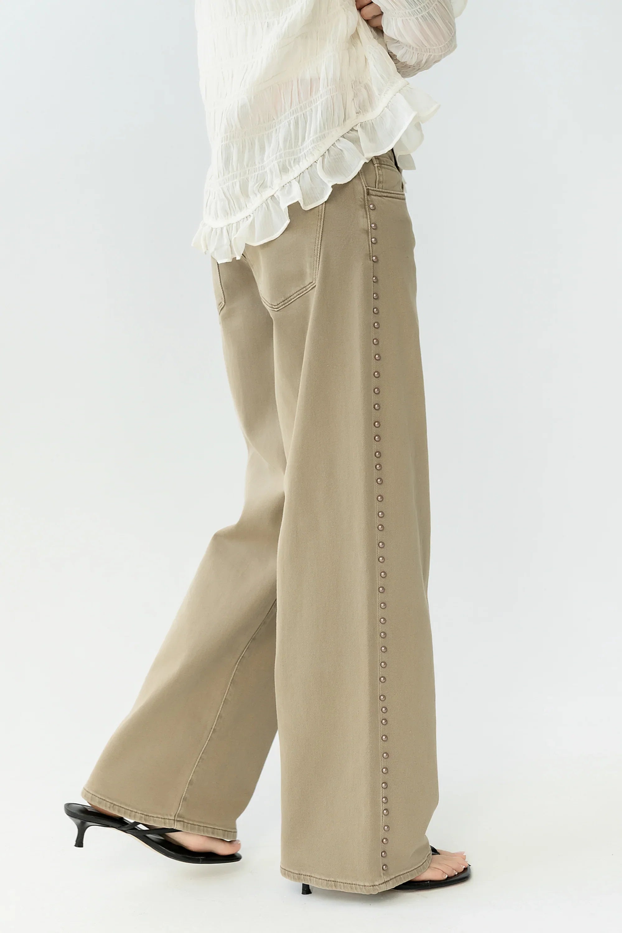 Bronco Studded Straight Leg Jeans