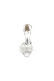 Chic Open Toe Beaded Hollow out Wedding Shoes With Bow