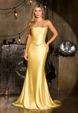 Viktoria Gown Strapless Crystal Edged Corset Dress