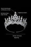 Silver Cubic Zirconia Tall Queen Round Tiara