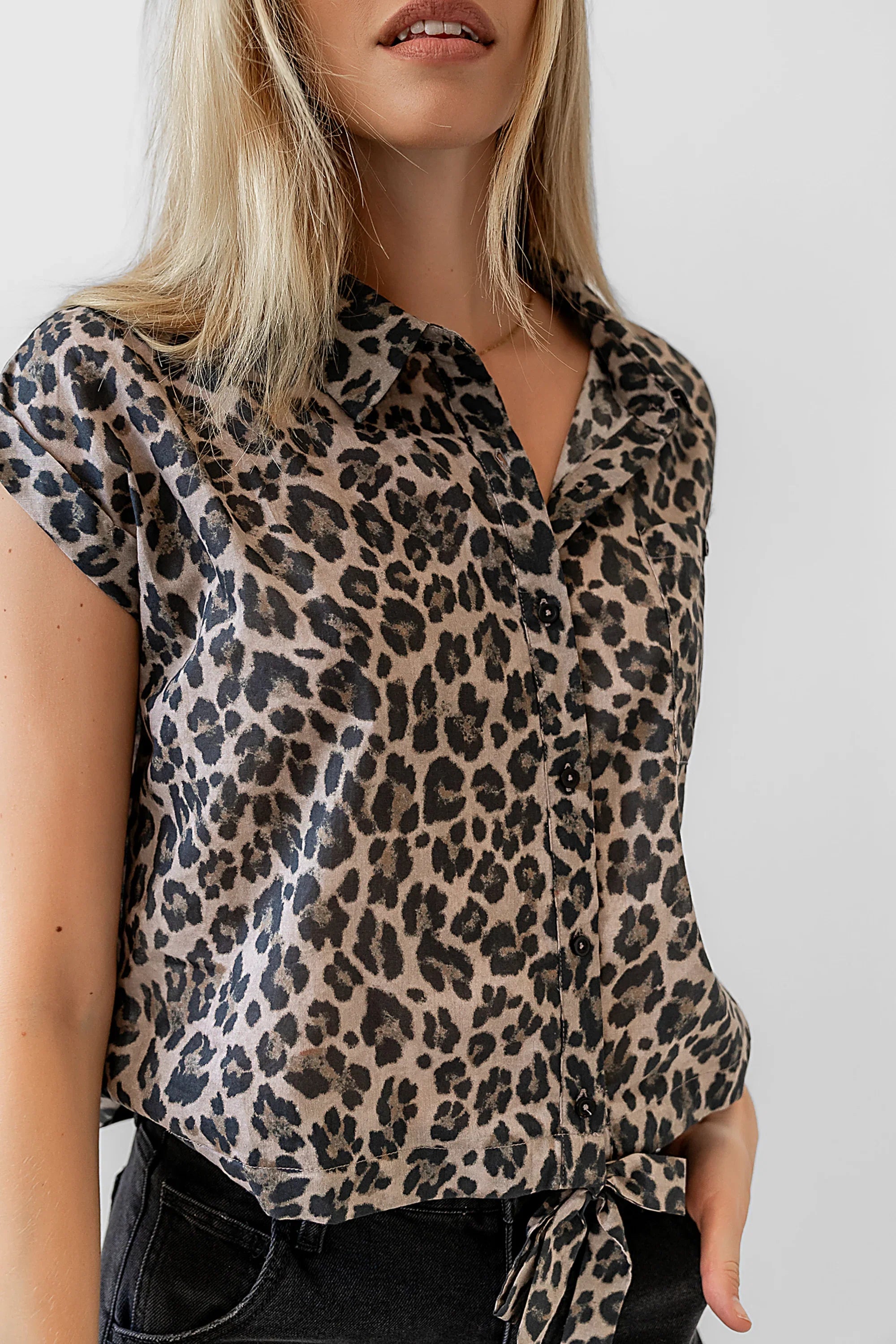 Reece Leopard Blouse FINAL SALE