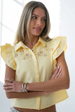 Henry Embroidered Blouse in Yellow