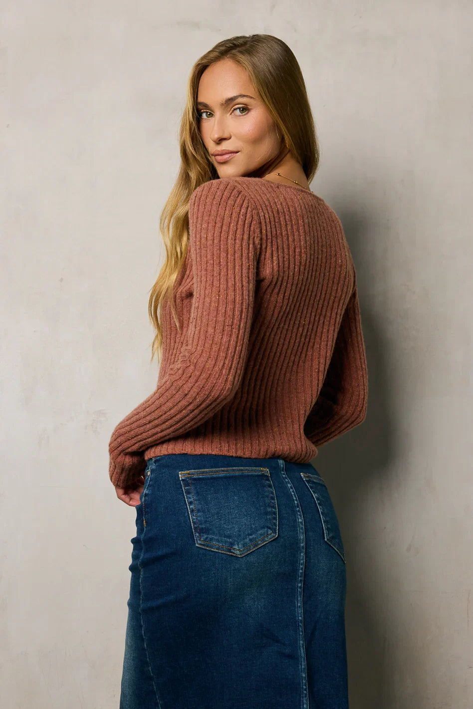 Hellen Knit Cardigan in Berry FINAL SALE