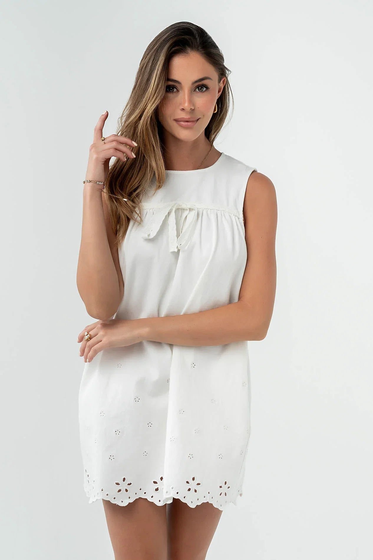 Peyton Embroidered Mini Dress