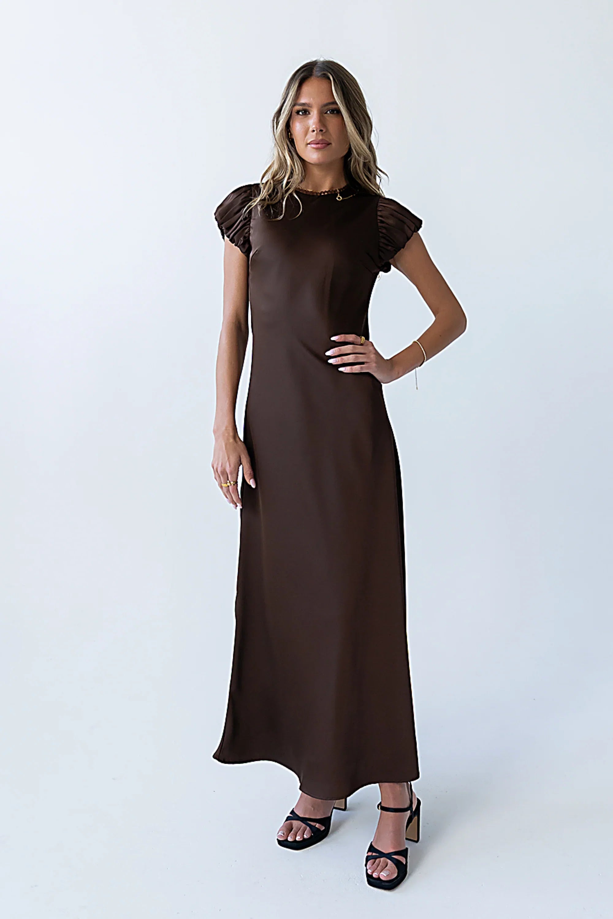 Ellianna Maxi Dress in Dark Brown