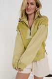 Zeya Half Zip Sweatshirt in Lime FINAL SALE
