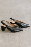 Candice Slingback Heels in Black FINAL SALE