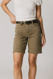 Layla Denim Shorts in Olive