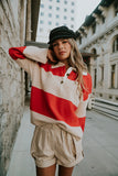 Kenzie Striped Sweater in Red FINAL SALE