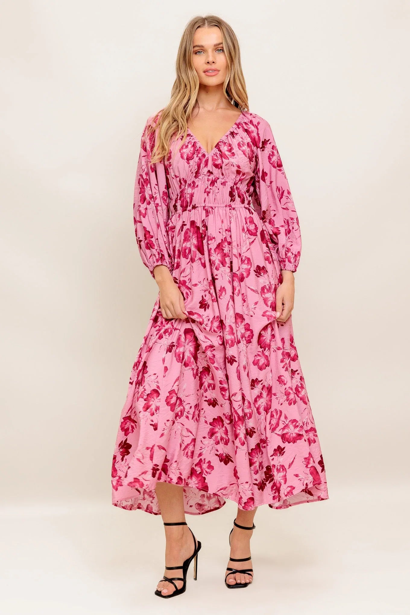 HONEY MIDI DRESS MAUVE