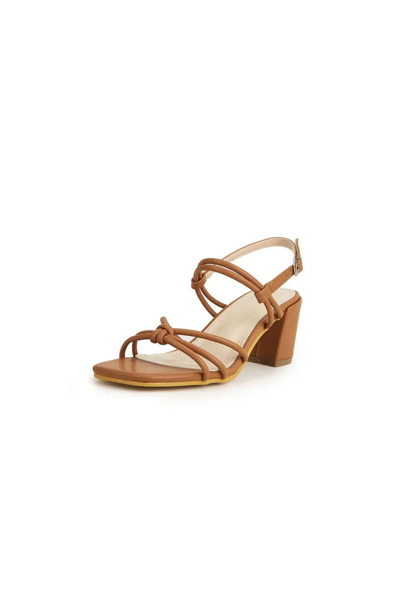 Outdoor Peep Toe Chunky Heel Shoes With Buckle
