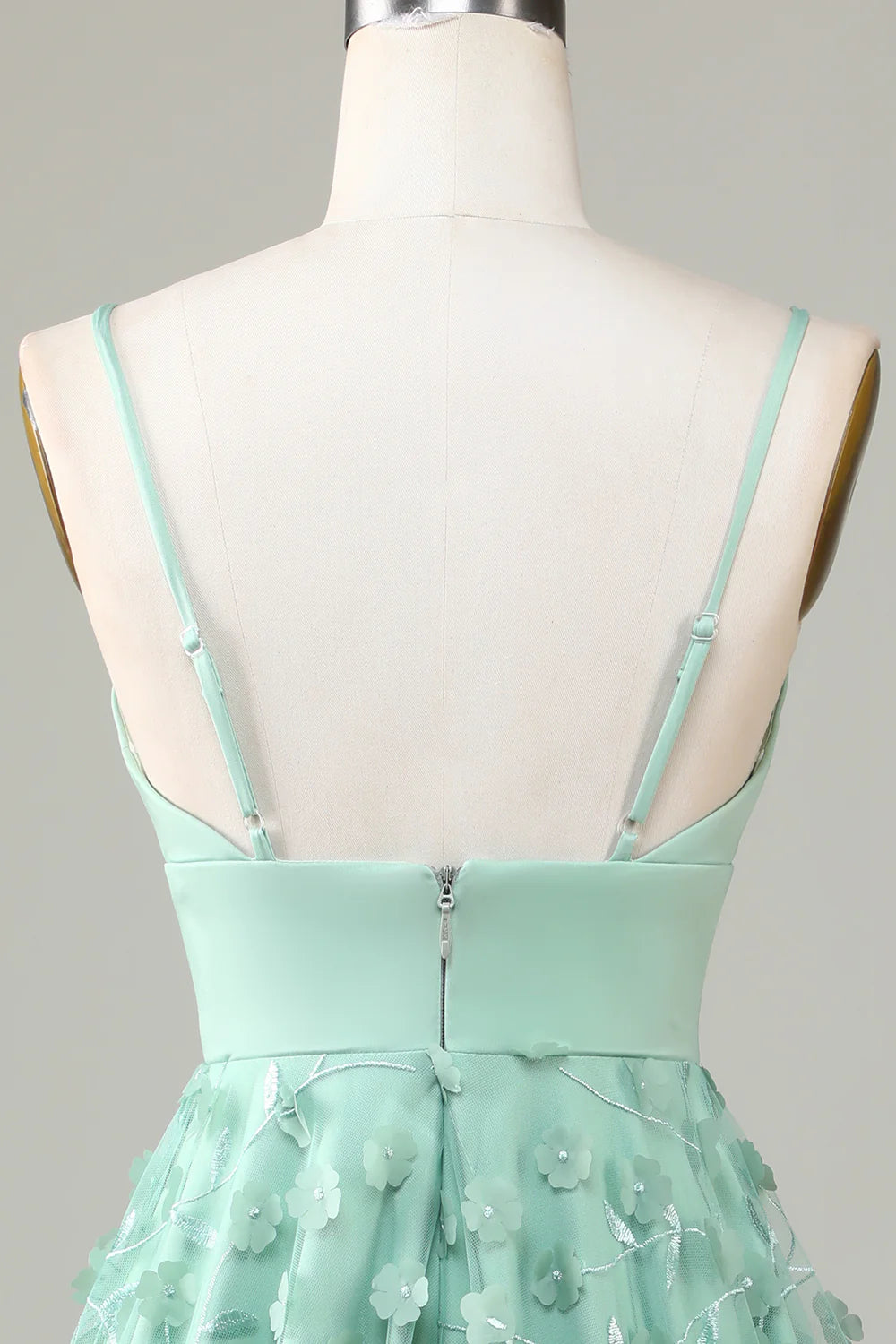 A Line Spaghetti Straps Short Homecoming Dress With Appliques