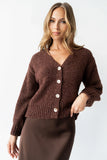 Markie Knit Cardigan in Brown