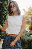 Mellie Ruffle Top in Off White