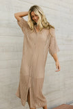 Venetia Sheer Midi Dress in Nude FINAL SALE