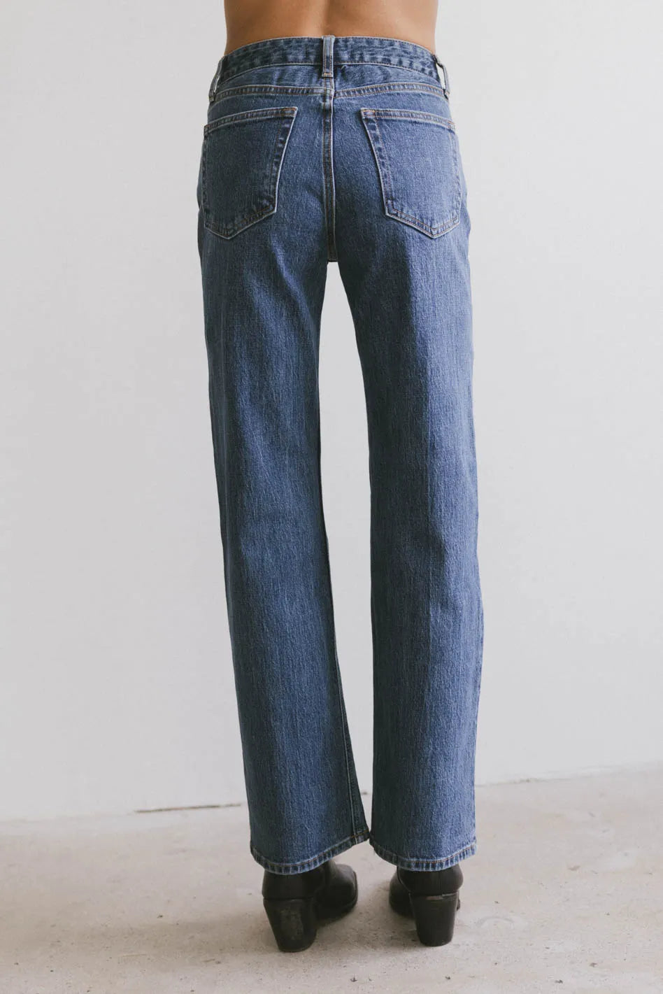 Olwen Retro Straight Leg Jeans in Dark Wash FINAL SALE