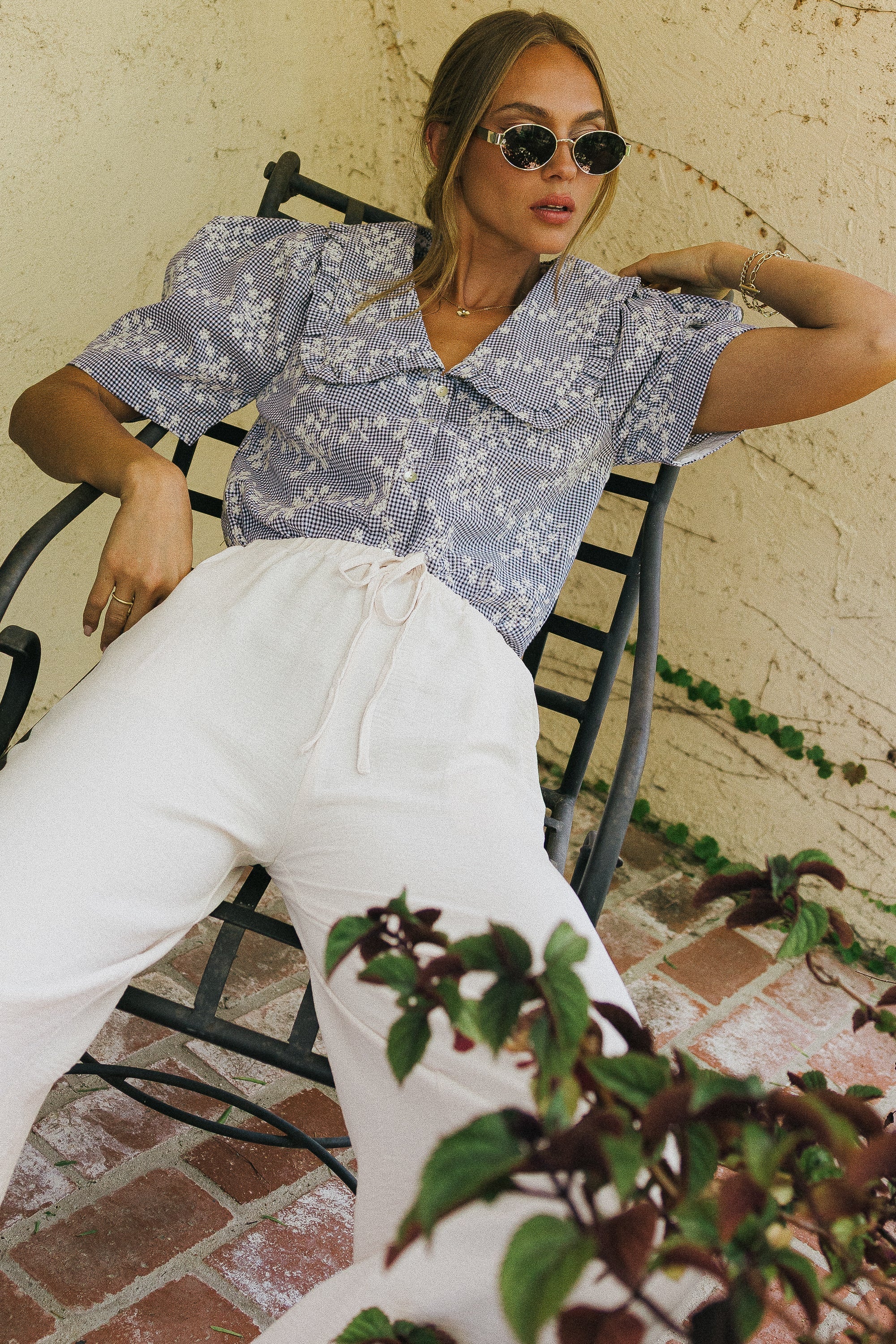Amari Gingham Blouse FINAL SALE